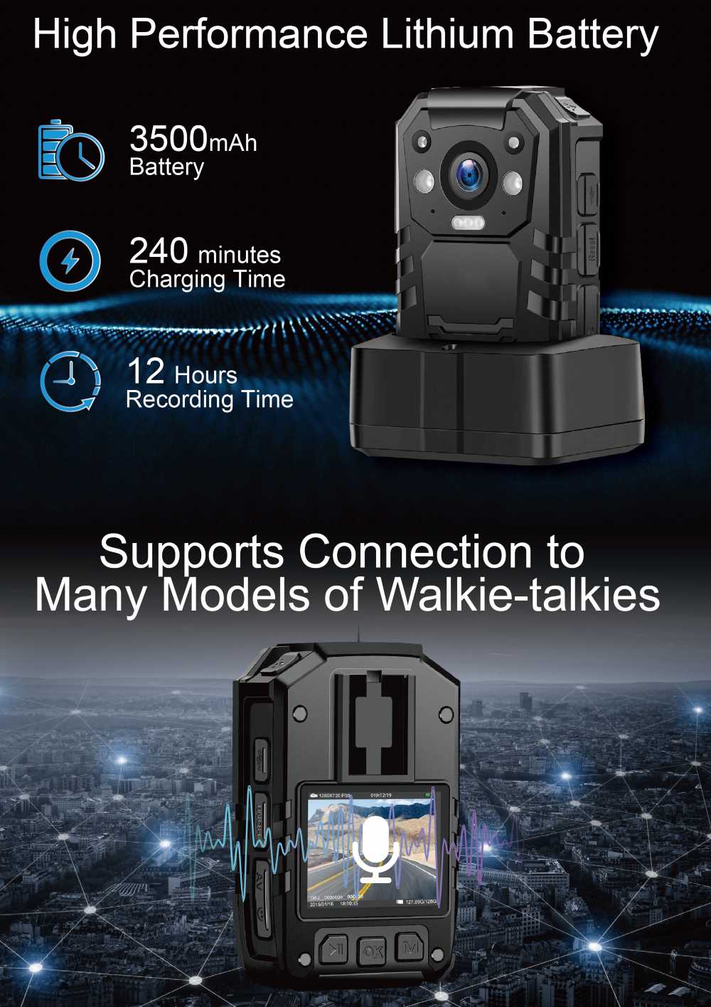 I826 Body Camera GPS