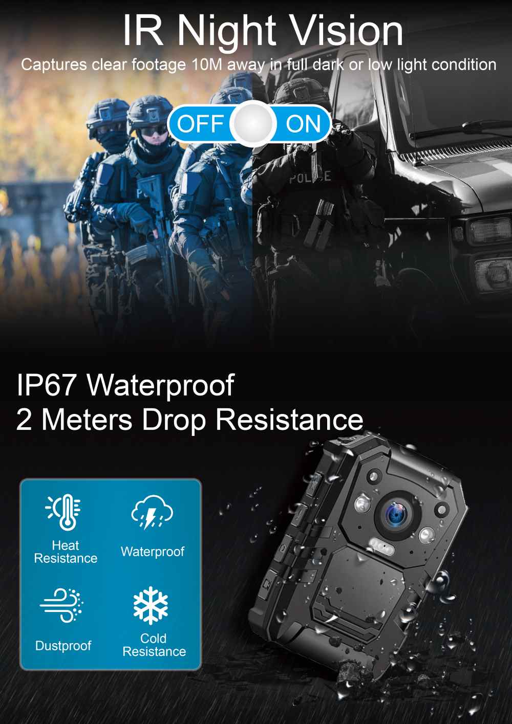 I826 Body Camera GPS