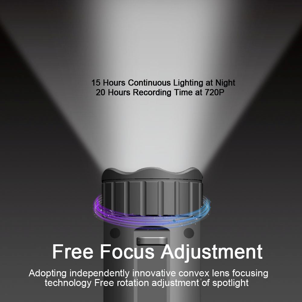 T8 Torch Light Video Recorder With Large Removable Battery