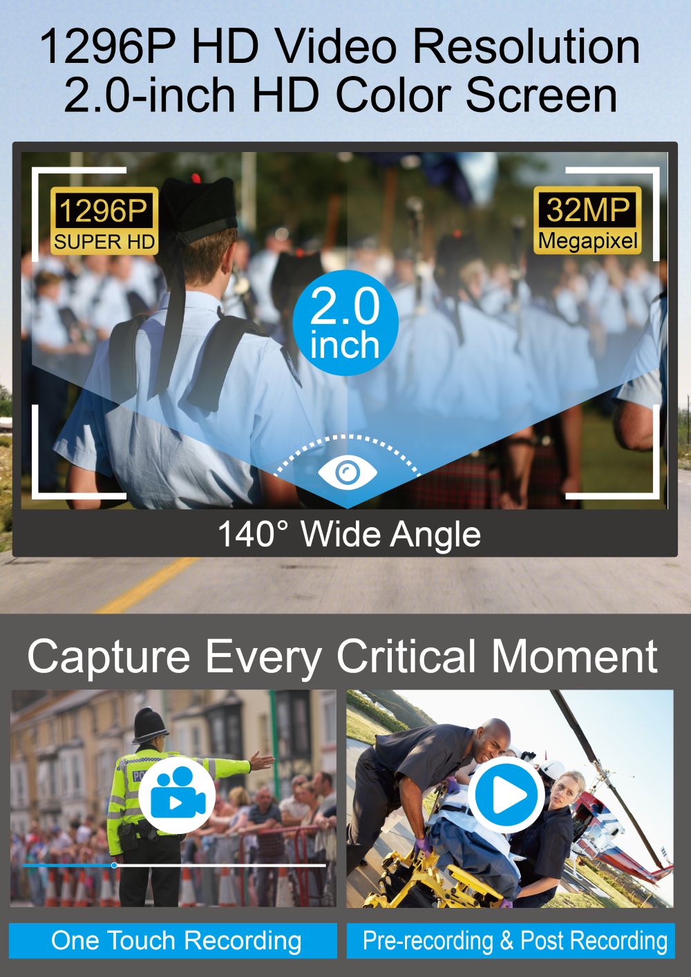 I826 Body Camera GPS