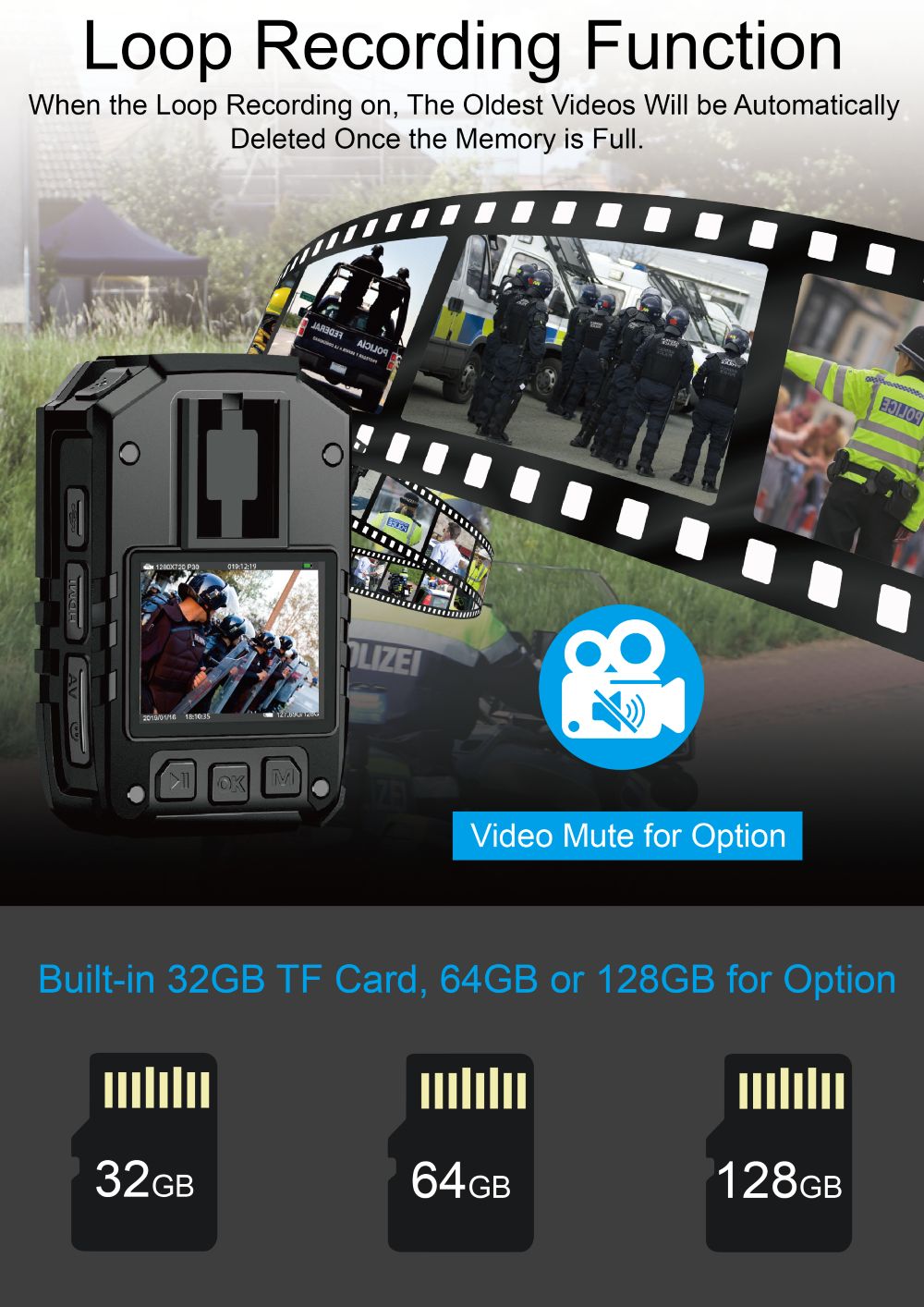 I826 Body Camera GPS